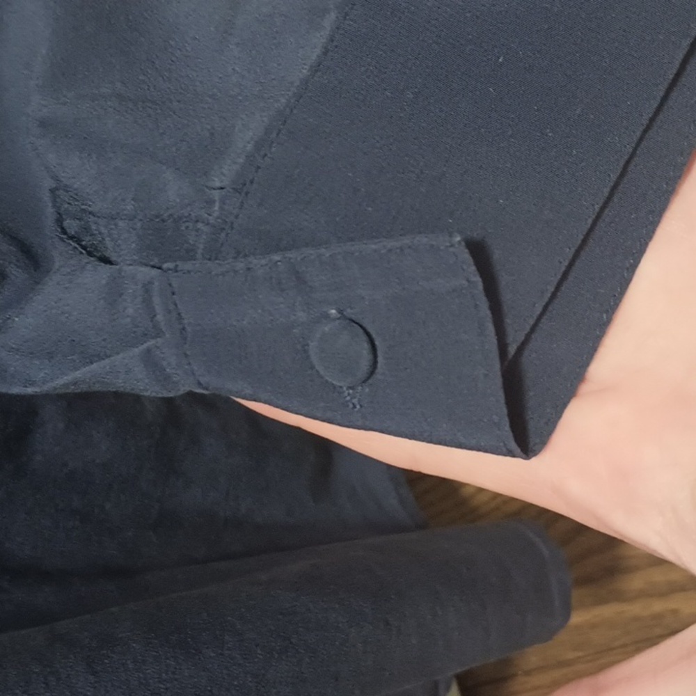 Valentino Dark Blue Silk Shirt - Picture 4 of 5